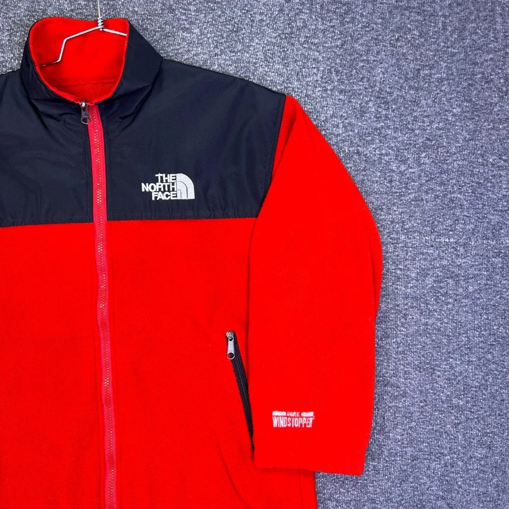 The North Face Fleece Jacket Mens M Red Black Gore Windstopper Gorpcore Hiking